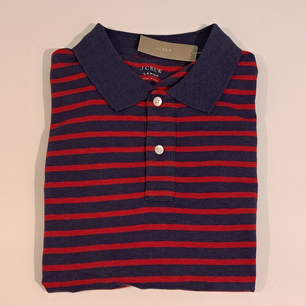 J. Crew men's large two button polo new with tag style 07646